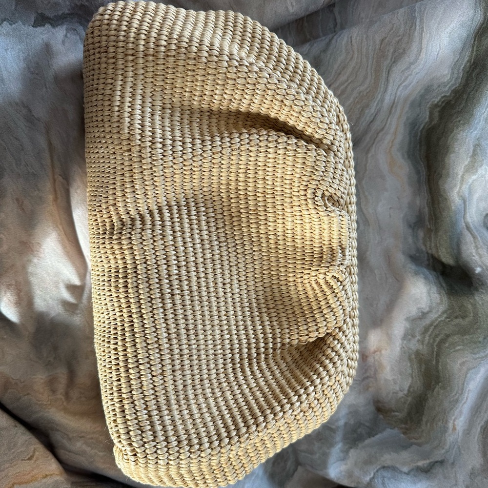 Reiss raffia clutch